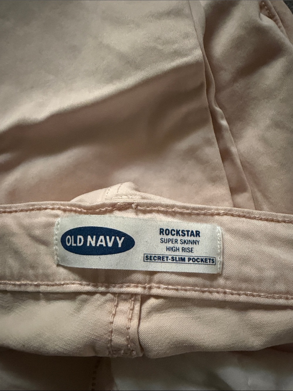 Old Navy Light Blush Skinny High-Rise Pants